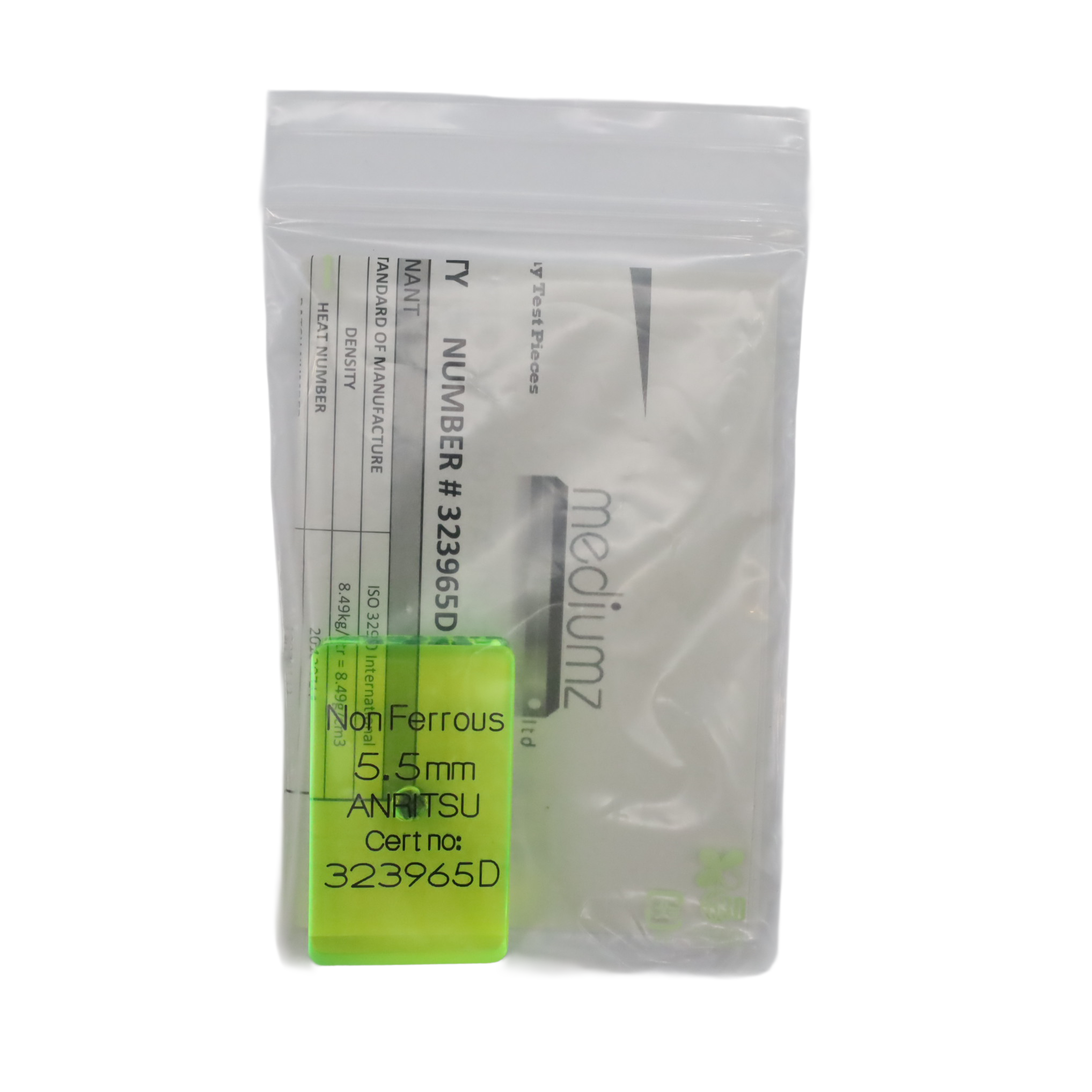 Test Product NonFe5.5mm Green Test Product NonFe5.5mm Green