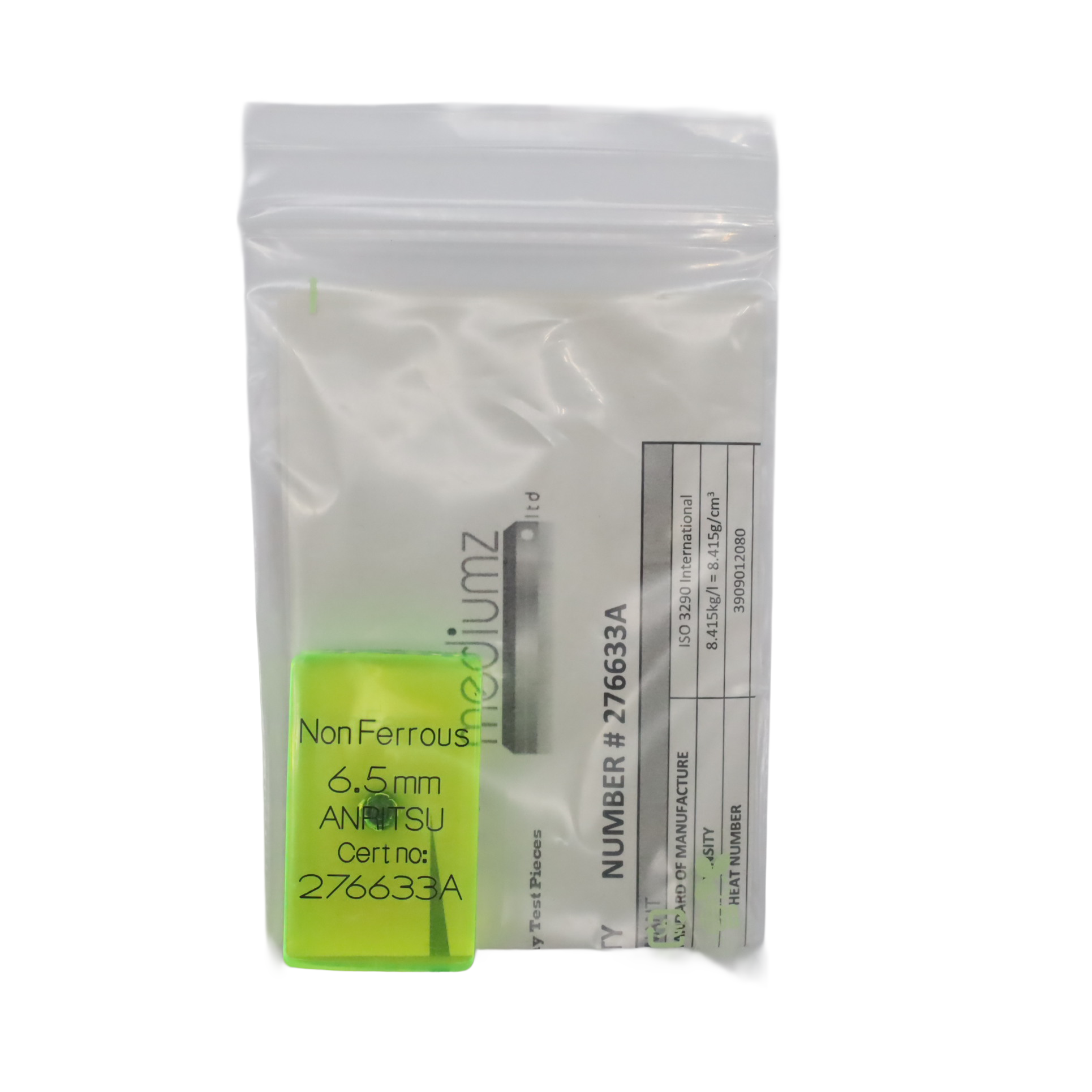 Test Product NonFe6.5mm Green Test Product NonFe6.5mm Green