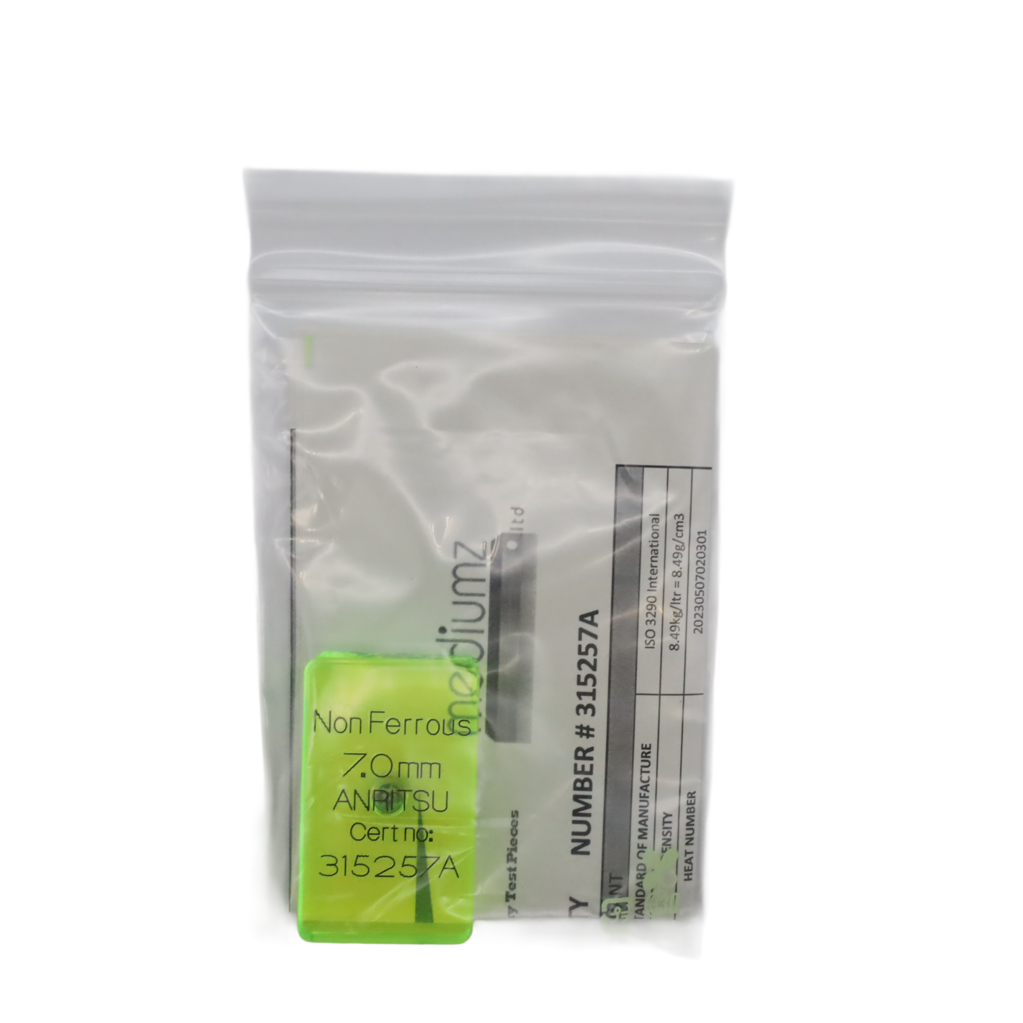Test Product NonFe7.0mm Green Test Product NonFe7.0mm Green