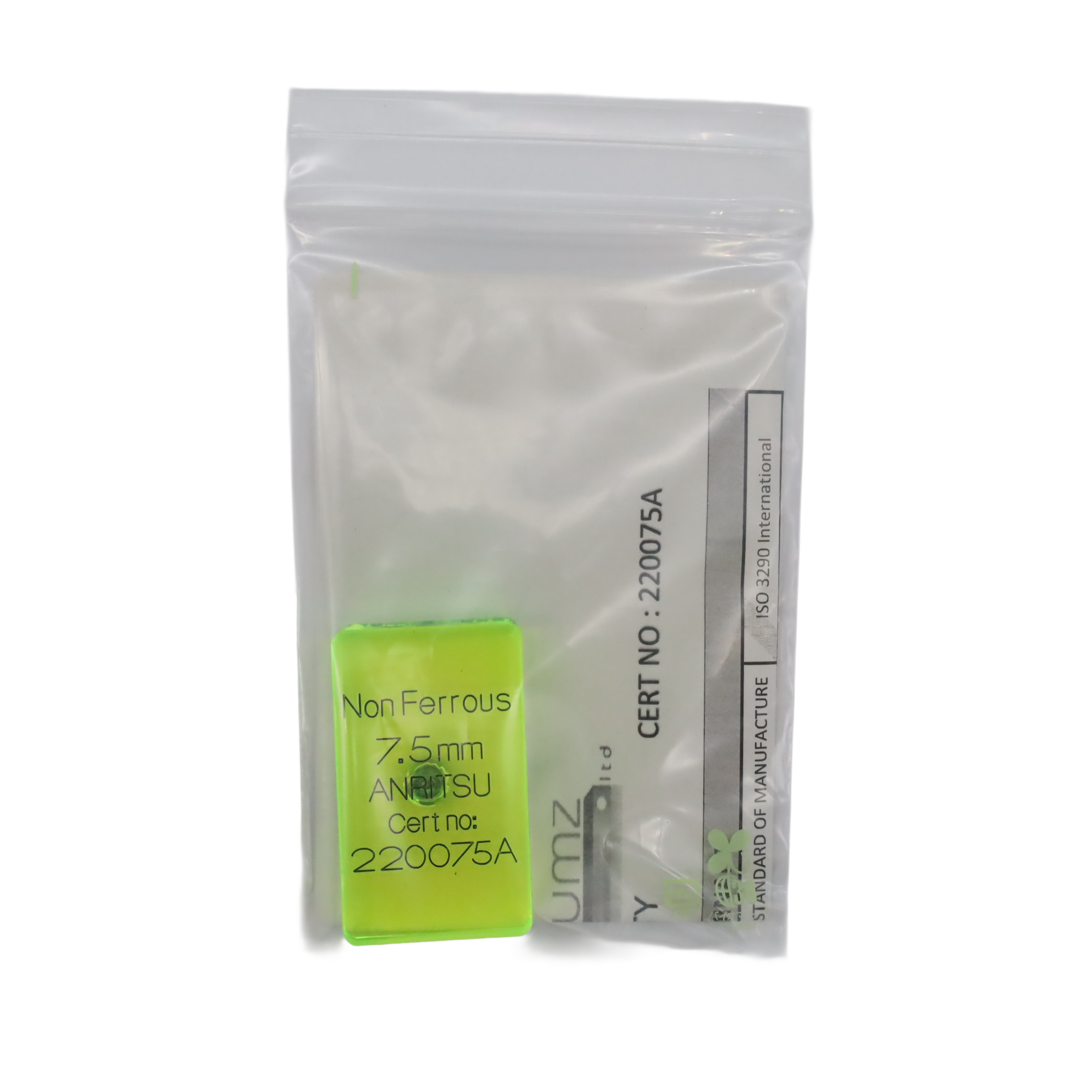 Test Product NonFe7.5mm Green Test Product NonFe7.5mm Green