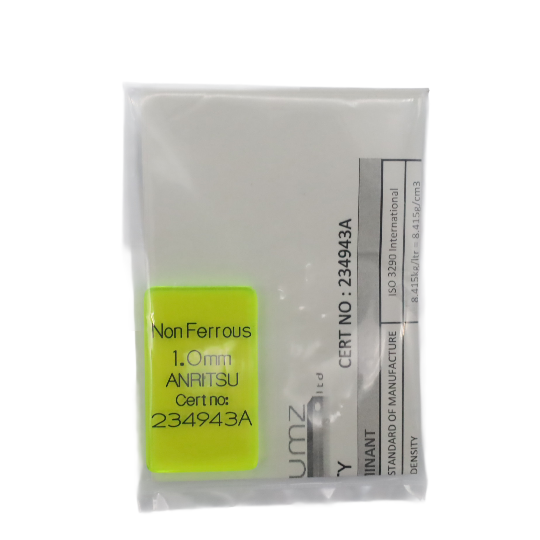 Test Product NonFe1.0mm Green Test Product NonFe1.0mm Green