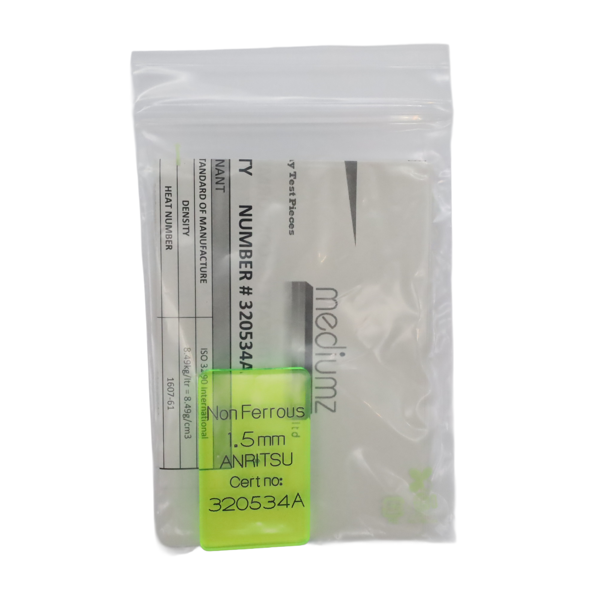 Test Product NonFe1.5mm Green Test Product NonFe1.5mm Green