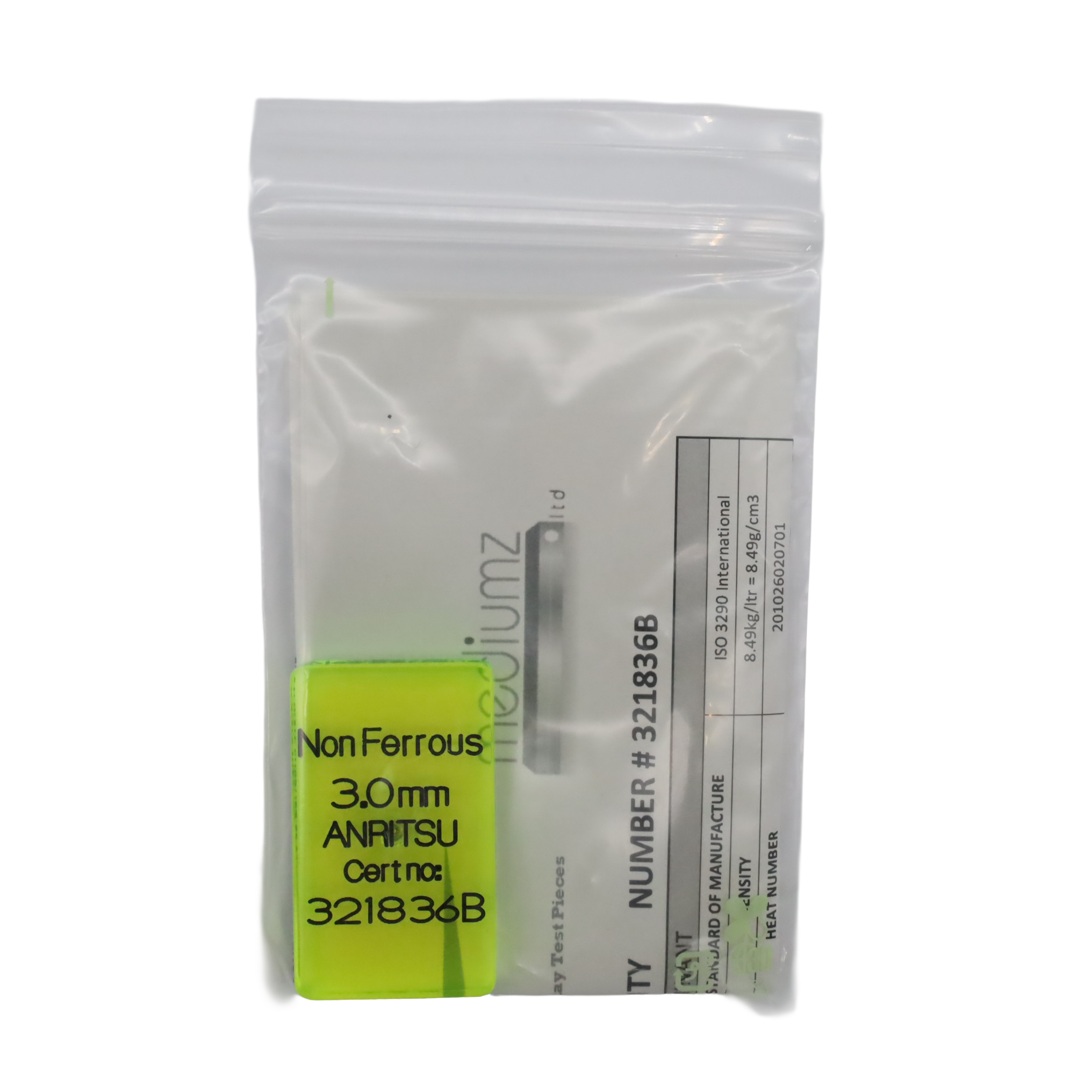Test Product NonFe3.0mm Green Test Product NonFe3.0mm Green
