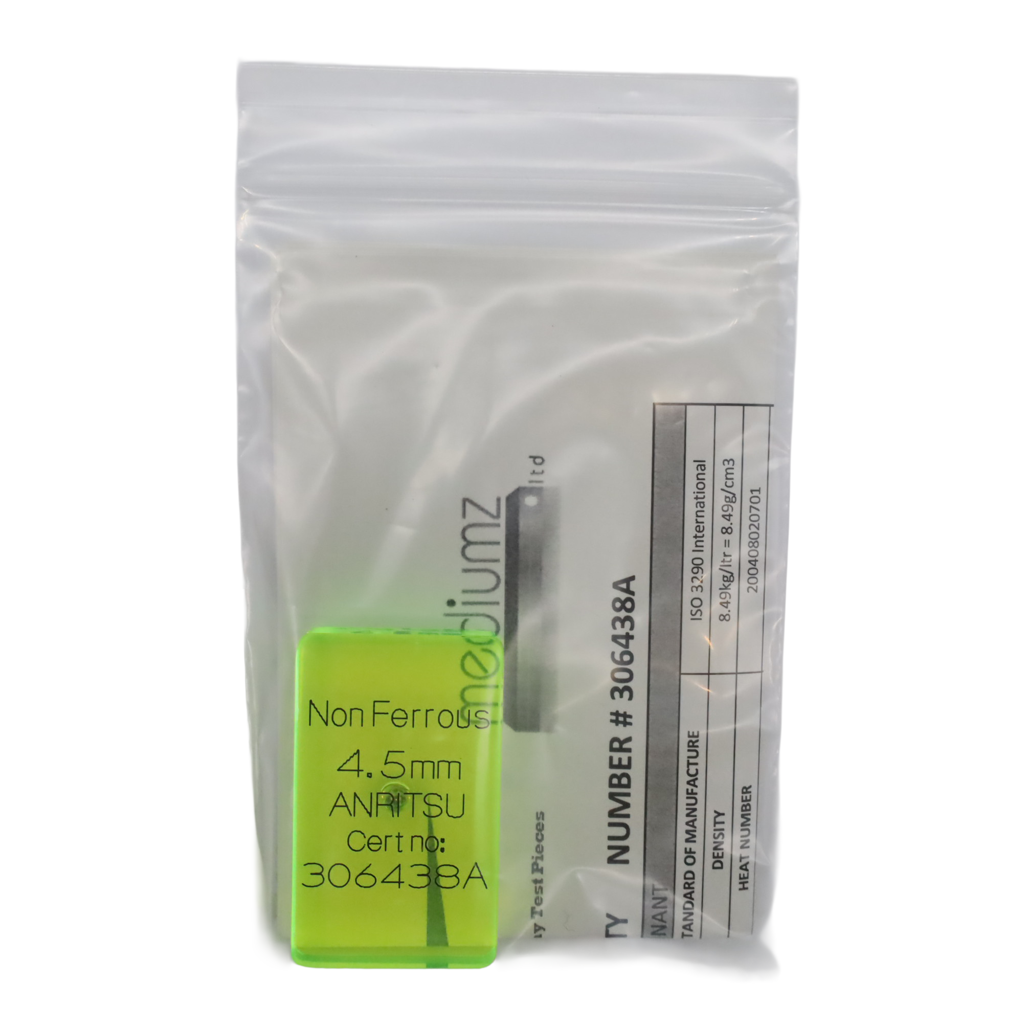Test Product NonFe4.5mm Green Test Product NonFe4.5mm Green